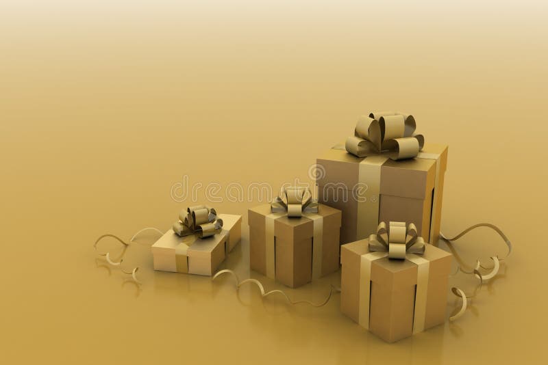 Boxes with christmas gifts