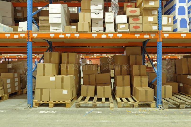 Warehouse shelf stock photo. Image of delivery, industrial 3135742