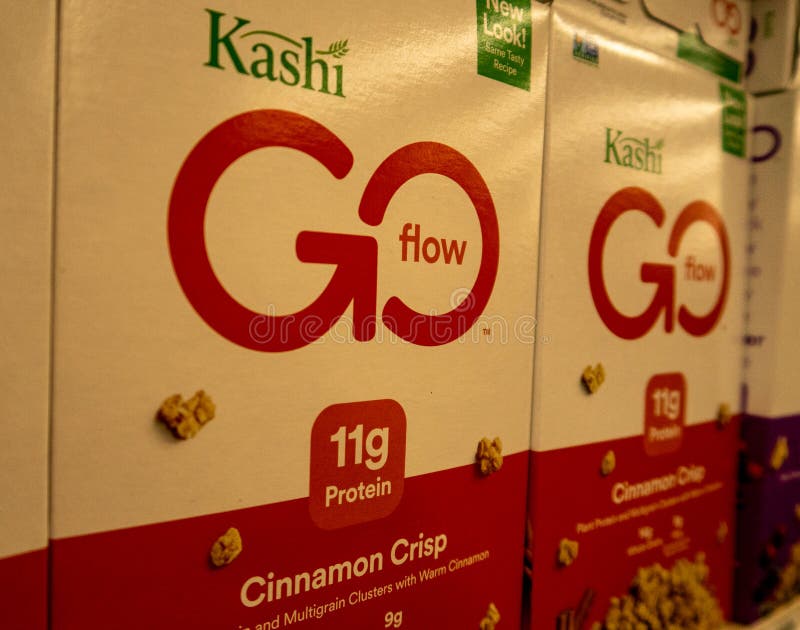 Boxes of Kashi Go Flow Cereal Editorial Stock Image Image of flow