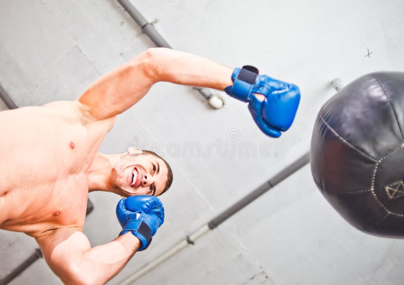 Boxeur smilling beau d'homme de sports photographie stock Boxeur smilling beau d'homme de sports photographie stock