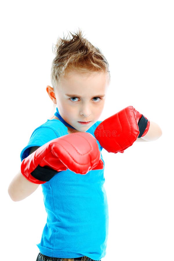 Boxing boy stock photo. Image of childhood, model, child 12774748