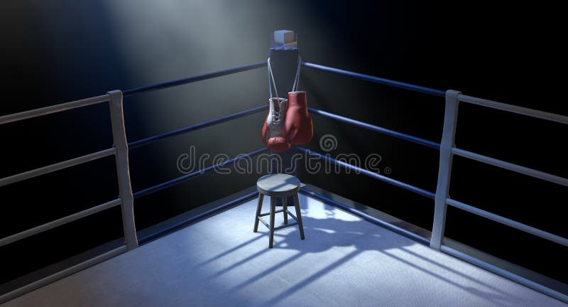 Boxing ring corner and floodlights , Boxing match Stock Illustration |  Adobe Stock