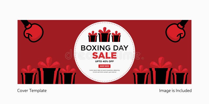 Cover Page Design of Boxing Day Sale Stock Vector Illustration of