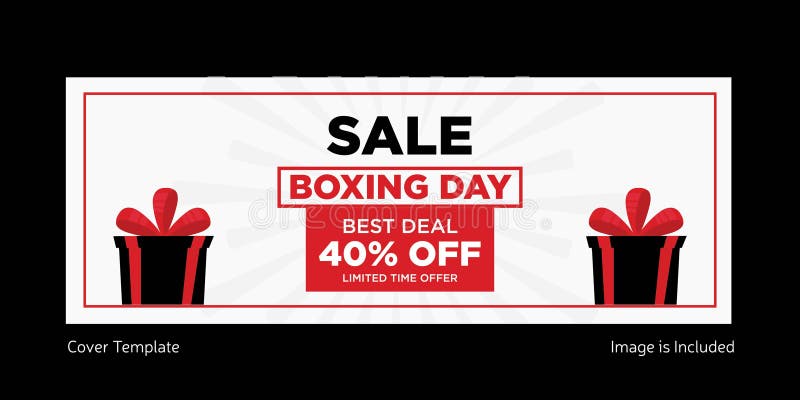 Cover Page Design of Boxing Day Best Deal Sale Stock Vector