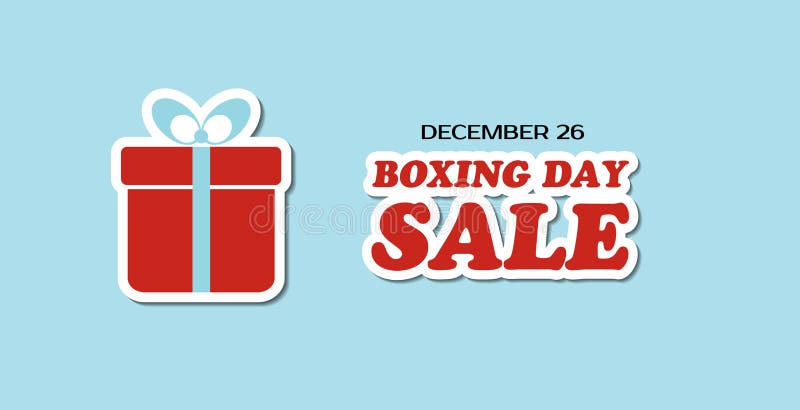 Boxing day sale vector banner stock illustration