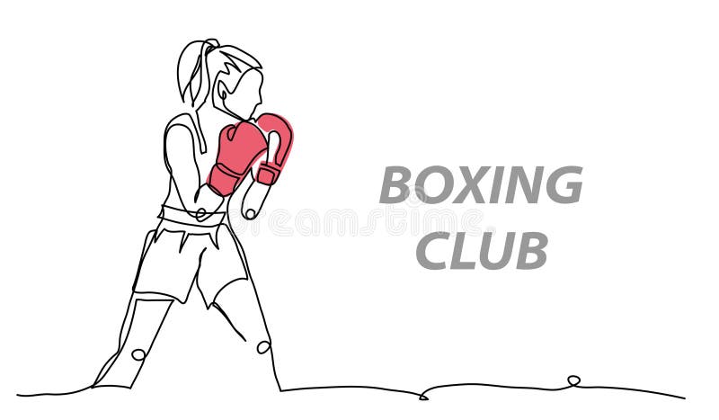 Boxer Girl Vector Art & Graphics