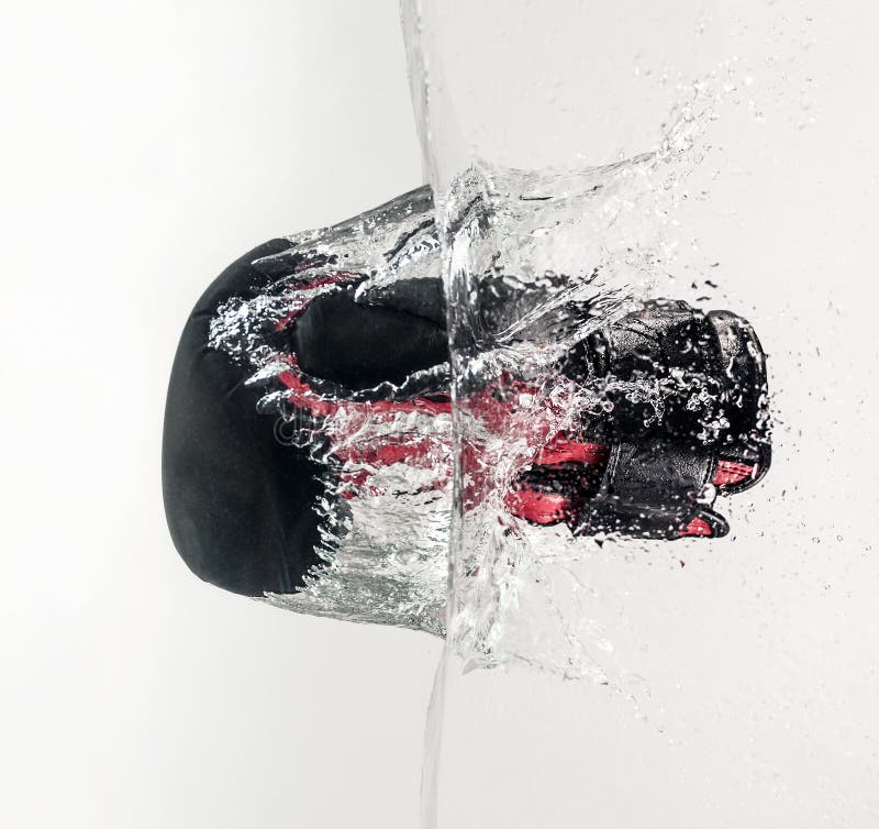 Boxing Glove Punches through Water Stock Image Image of protection