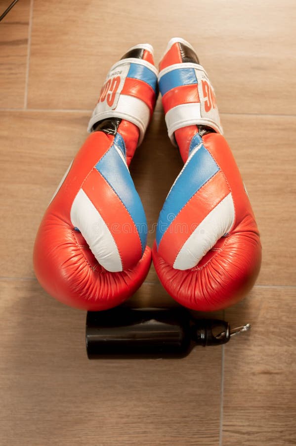 Boxing Gloves with a Bottle of Water Stock Photo Image of dramatic