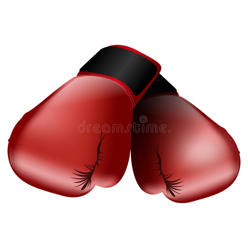 Boxing gloves illustration stock vector. Illustration of athletic
