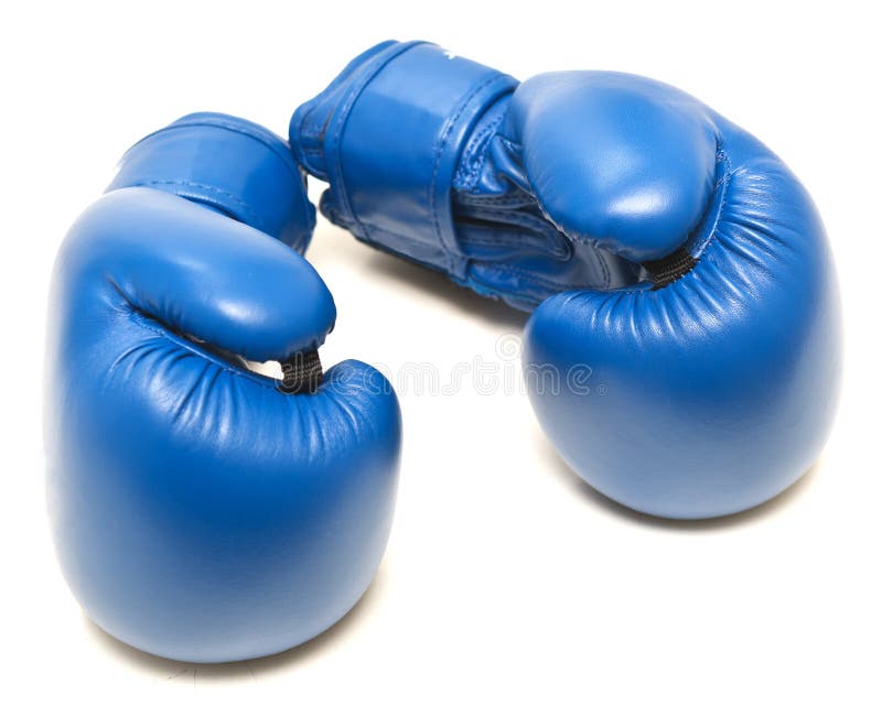 Blue boxing gloves stock photo. Image of competitive 143240336
