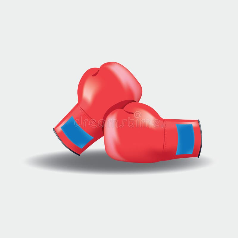 Boxing Gloves. Vector Illustration Decorative Design Stock Vector