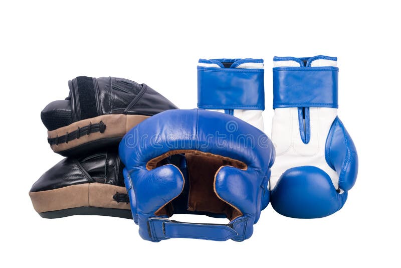 Boxing and Martial Arts Training Kit Isolated on White Stock Photo