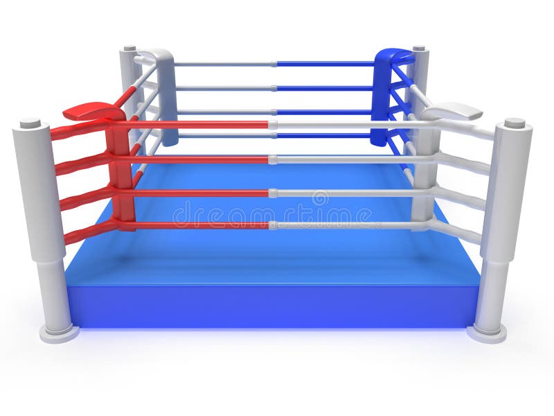 Boxing Ring. High Resolution 3d Render. Stock Illustration