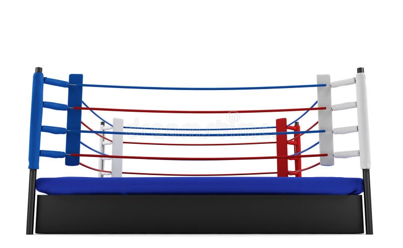 Boxing ring isolated on white background royalty free stock photos