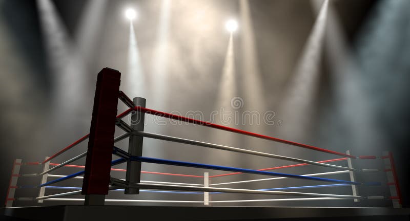 Epic empty boxing ring in the spotlight on the... - Stock Illustration  [104826138] - PIXTA