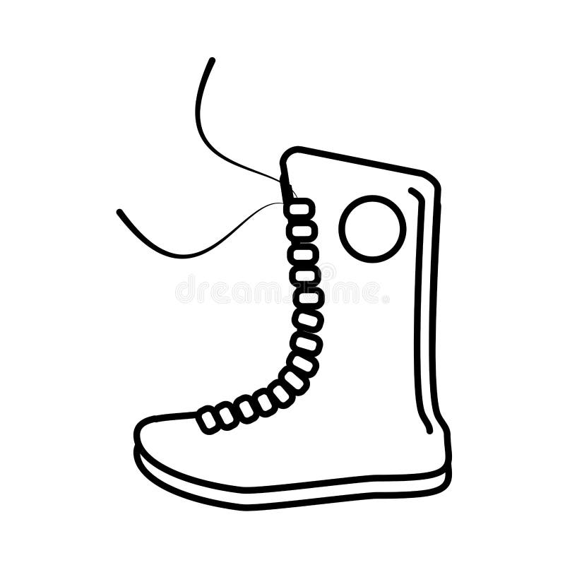 Boxing Shoes Equipment Isolated Icon Stock Vector Illustration of