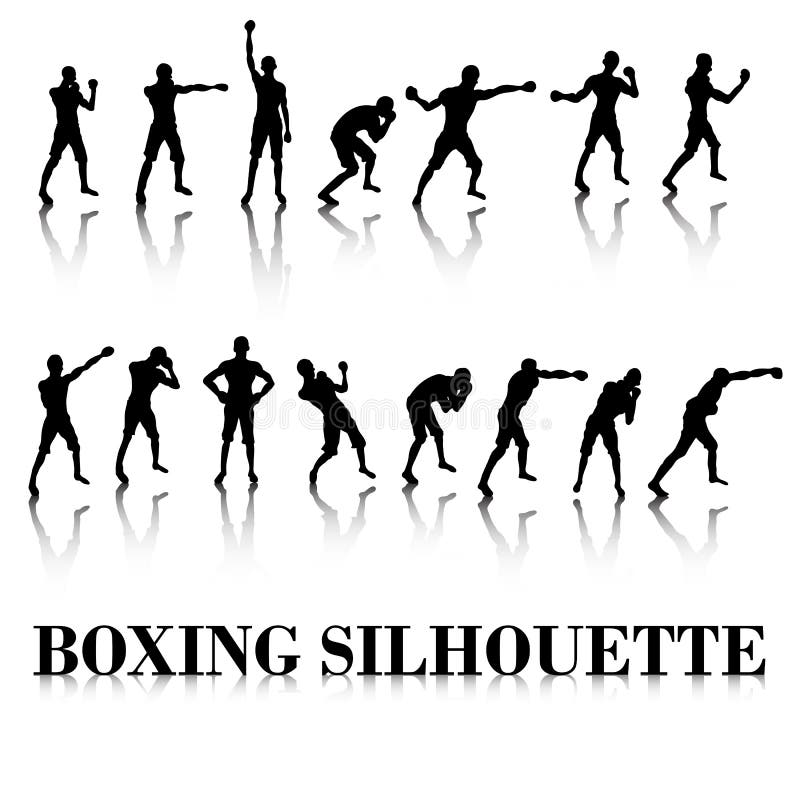 Boxing Silhouette Fighting Pose and Punch Stock Vector - Illustration of muscle, competition: 64799751 Boxing Silhouette Fighting Pose and Punch Stock Vector - Illustration of muscle, competition: 64799751
