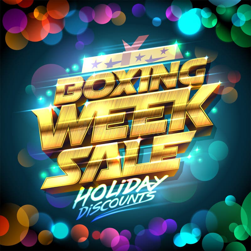 Boxing Week Sale Holiday Discounts Banner Stock Vector Illustration of banner, coupon 235579174