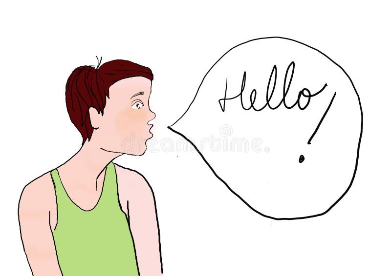 Boy Saying Hello Stock Illustrations – 401 Boy Saying Hello Stock ...