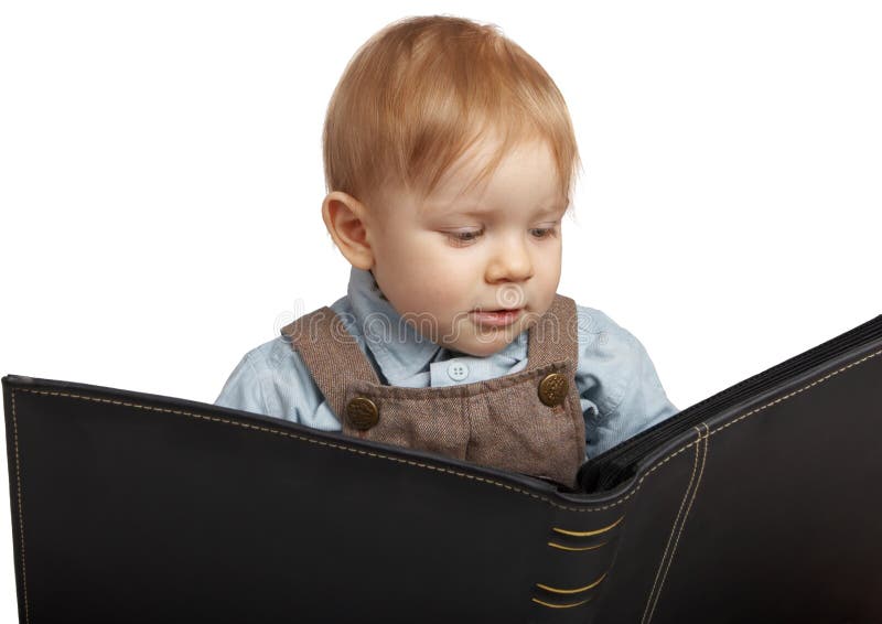 Boy with album