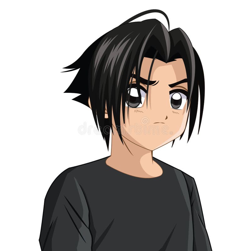Boy Anime Male Manga Cartoon Icon. Vector Graphic Stock Vector -  Illustration of beauty, japanese: 110235871