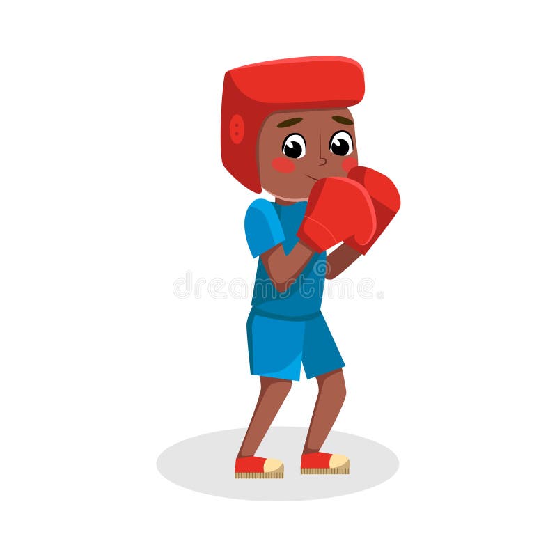 Boy Boxer Exercising, Kid Doing Sports, Healthy Lifestyle Concept ...