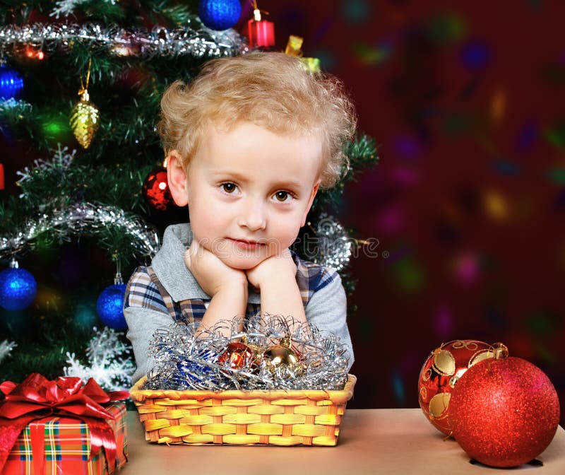 Boy in a warm hat stock photo. Image of balls, innocence 27517934