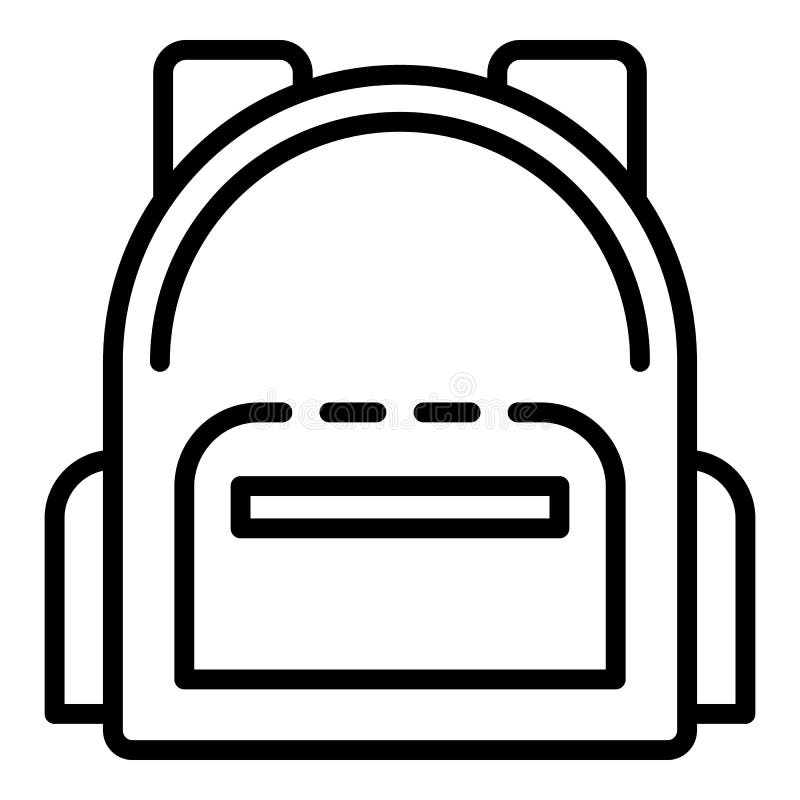 Boy Backpack Icon, Outline Style Stock Vector - Illustration of ...