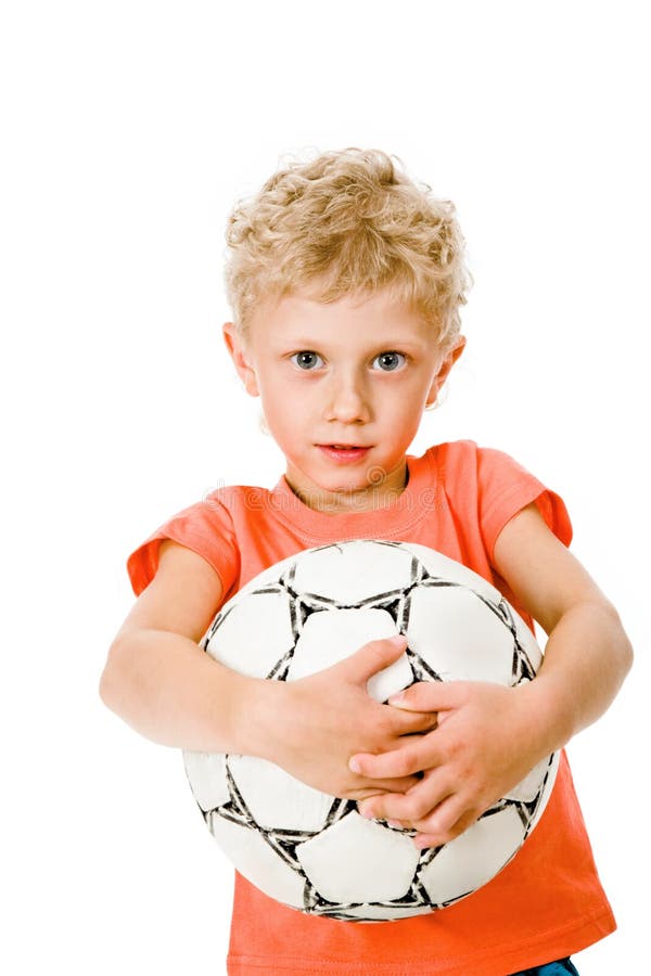 Boy with ball stock photo. Image of nice, portrait, schoolchild 12331578