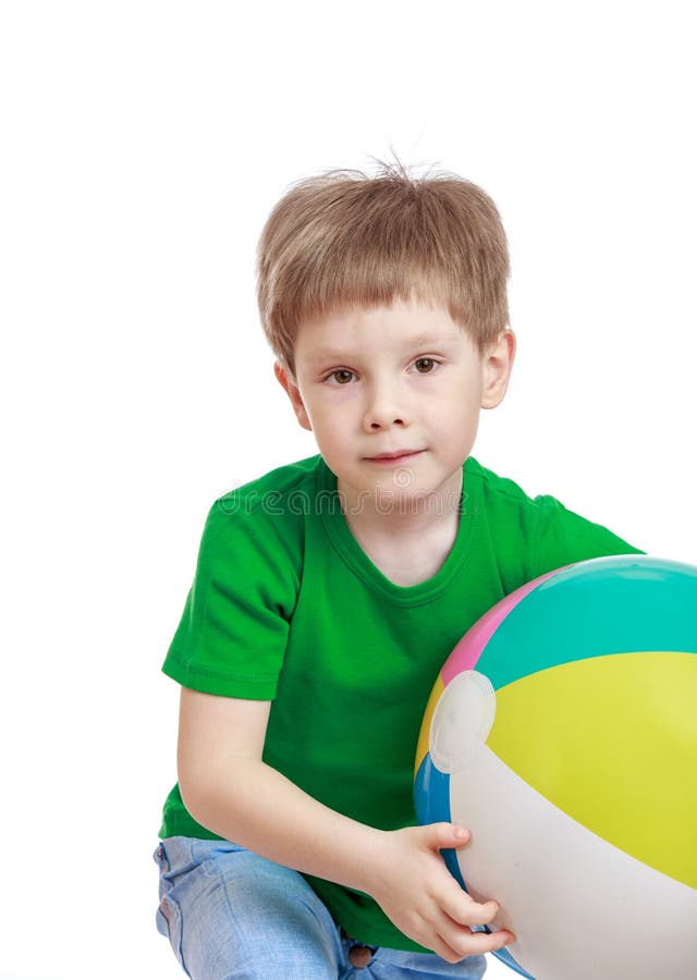 The Boy with the Ball in His Hands Stock Photo - Image of goal, sports ...