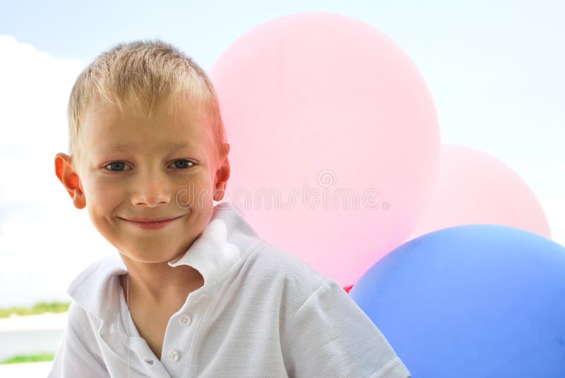 Boy with balloons