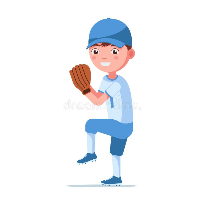Boy Baseball Player Is Preparing To Throw A Ball Stock Vector Illustration Of Glove Child Boy Baseball Player Is Preparing To Throw A Ball Stock Vector Illustration Of Glove Child