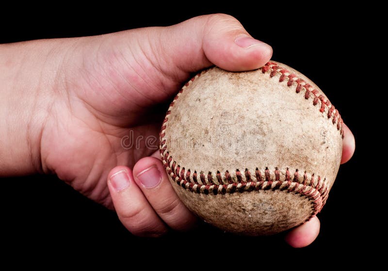 Boy with baseball royalty free stock photo