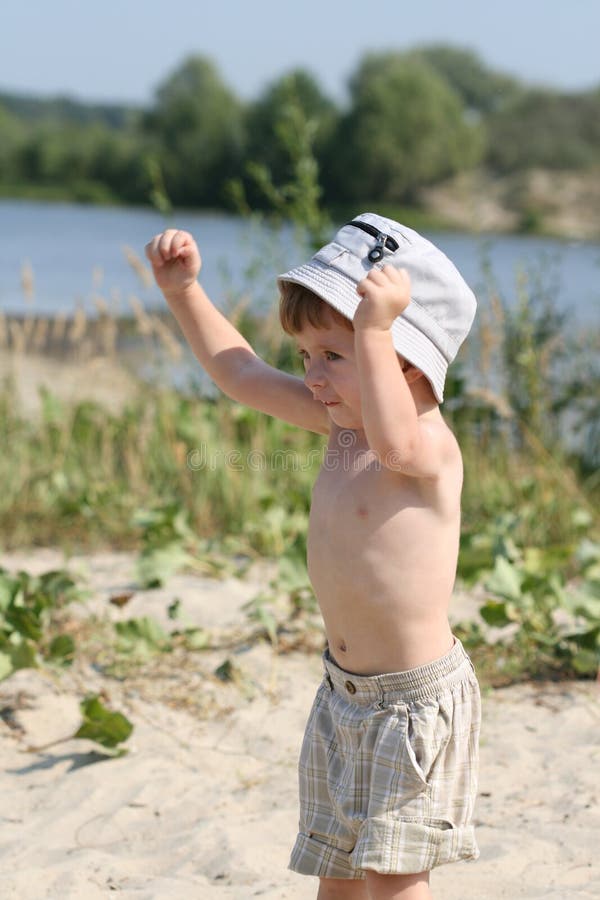 The boy on a beach