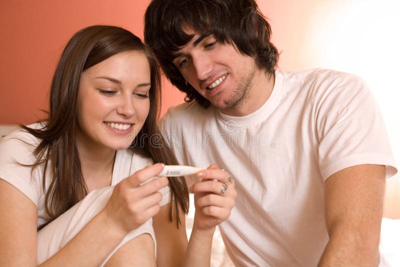 Boy and beautiful girl with long hair