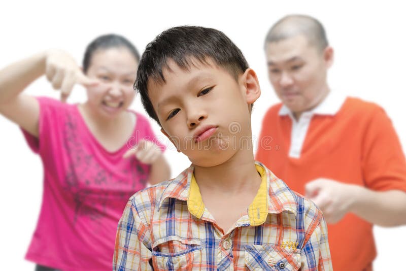 Boy Being Scolded by Parents