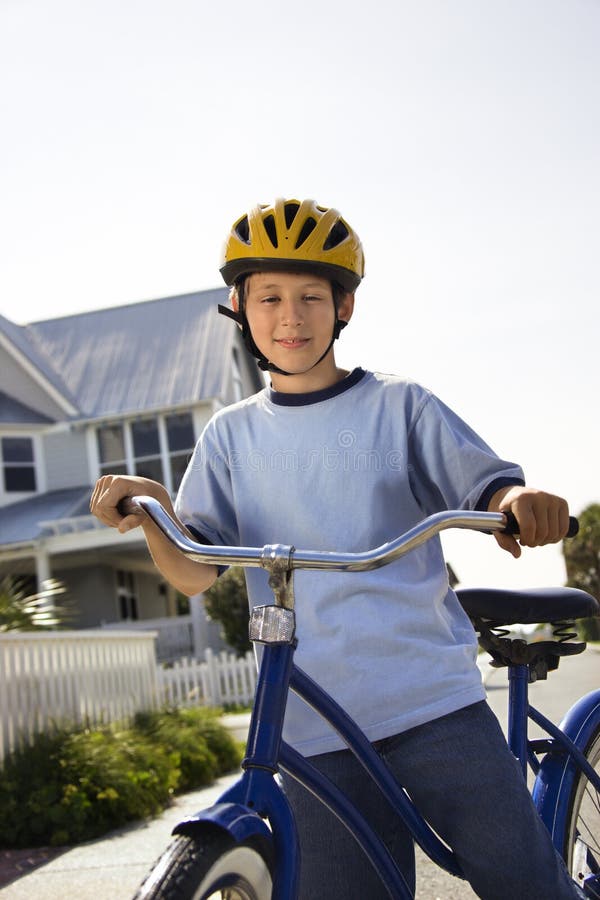 Boy on bike. stock image. Image of recreation, caucasian 2046165