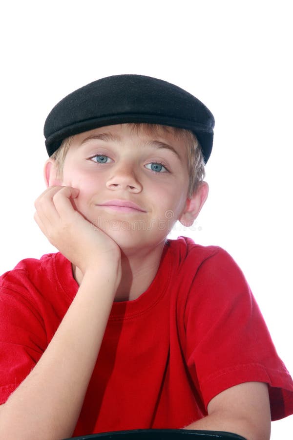 Boy in black cap