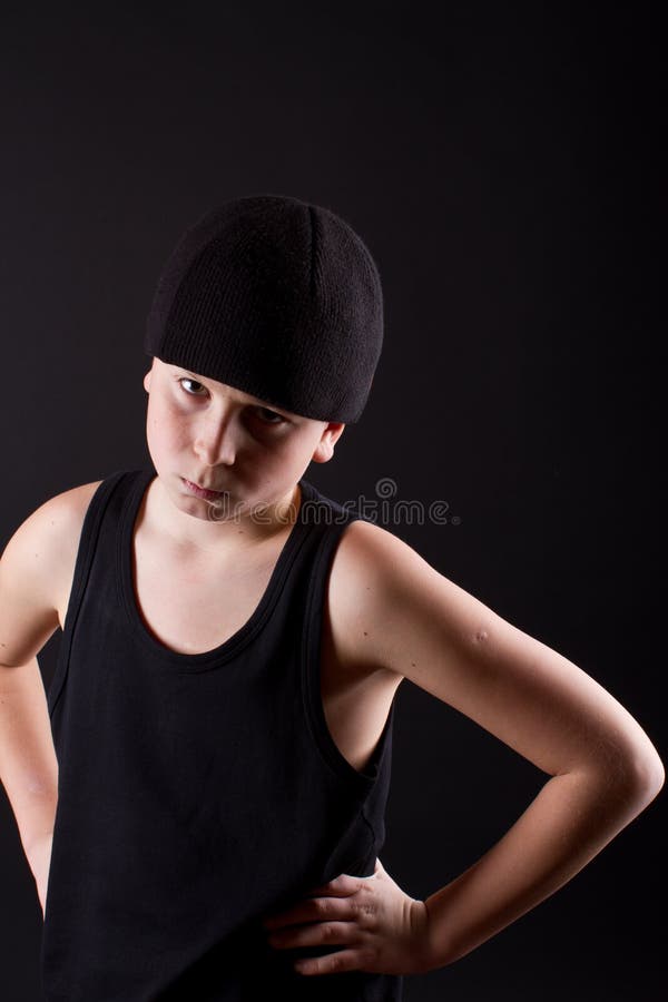 Boy in a black Tshirt stock photo. Image of childhood 28632830