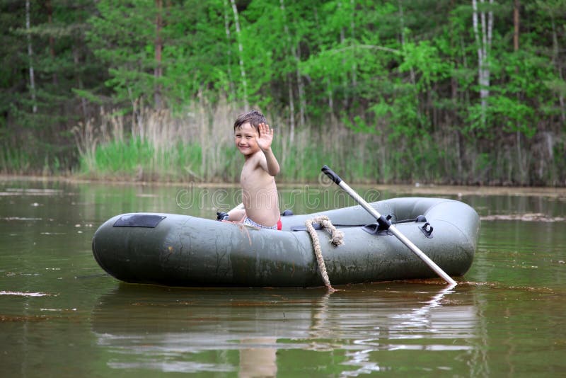 Boy In Boat Picture. Image 10184370