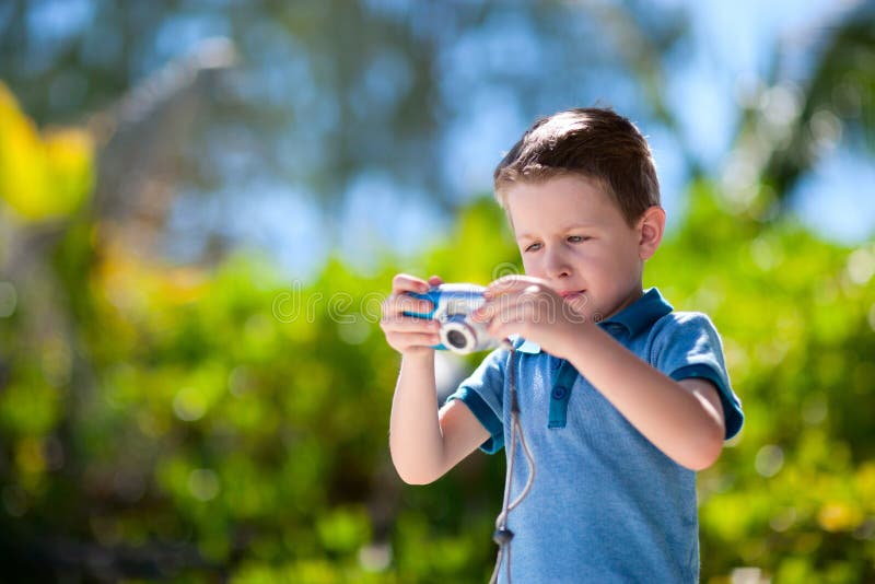 Boy With Camera Stock Photos - Image: 17865613