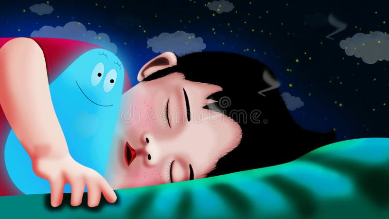 Boy Cartoon Sleeping in Bedroom Stock Footage - Video of collecting,  animation: 149046842