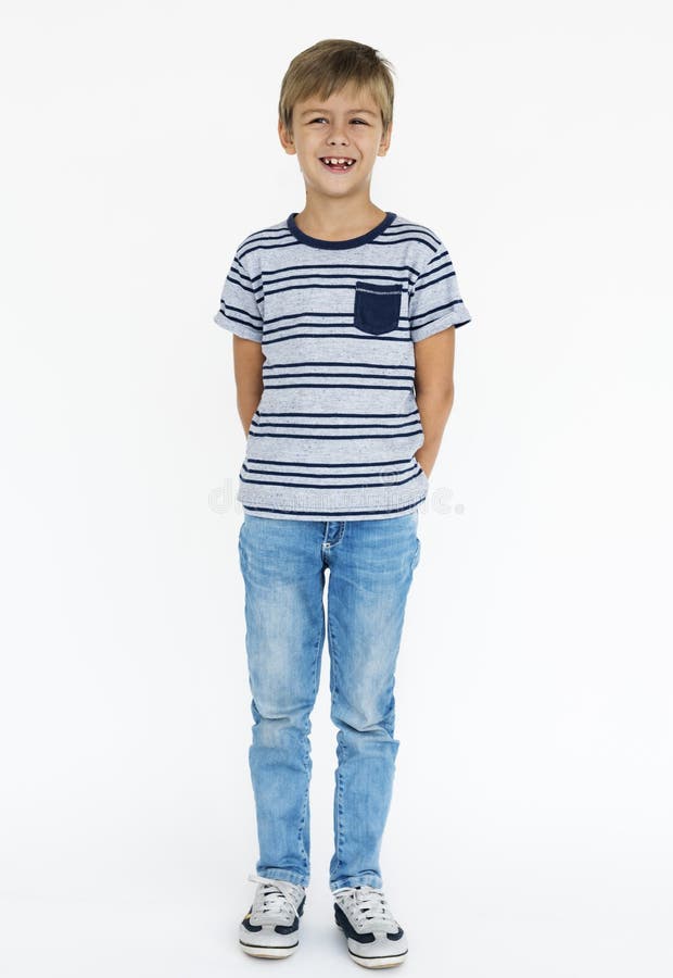 Boy Cheerful Studio Portrait Concept royalty free stock photos