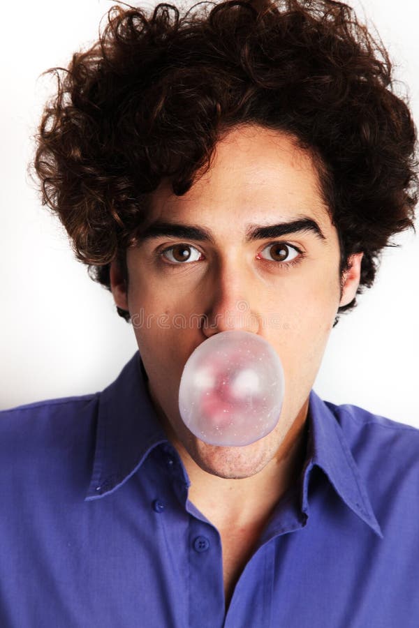Boy with chewing gum stock image. Image of middle, adult 28032531