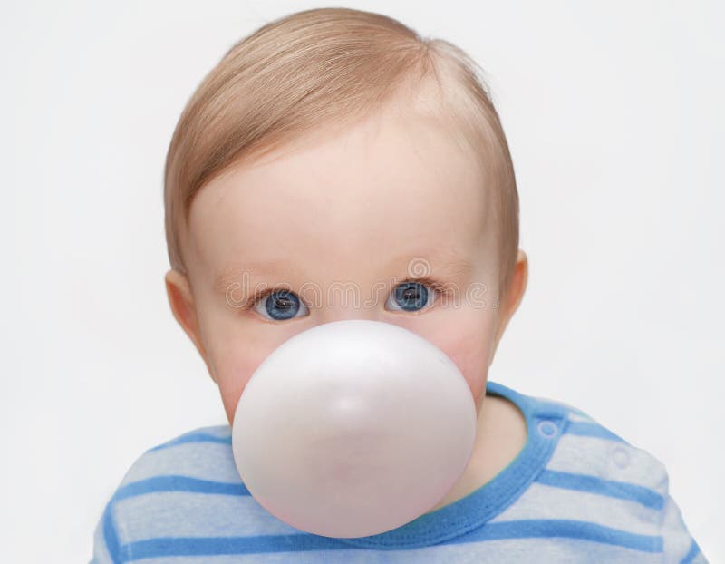 Boy with chewing gum stock image. Image of health, felicity 36535857