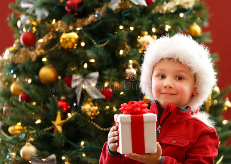 Boy with Chritmas gift