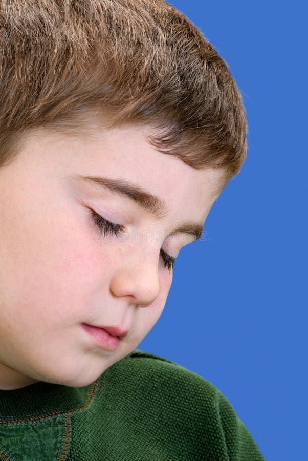 Boy Closing His Eyes stock photo. Image of eyes, sleeping 18696954