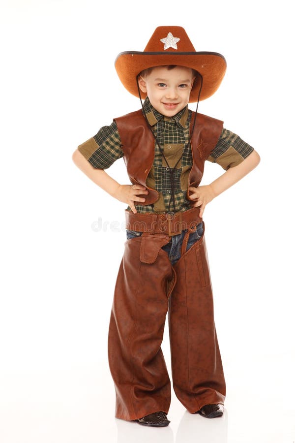 Boy in cowboy costume stock image. Image of cute, boys 32431333