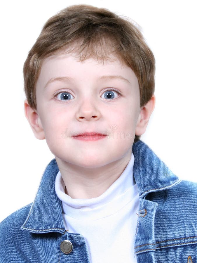 Boy in Denim Jacket and Black Cowboy Hat Stock Photo Image of child