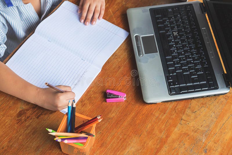 Boy doing homework royalty free stock photo Boy doing homework royalty free stock photo